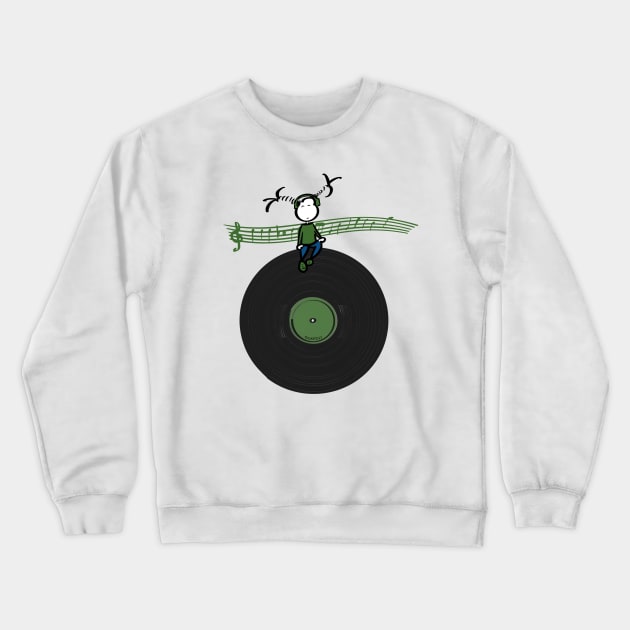 Vinyl time Crewneck Sweatshirt by Guastevi